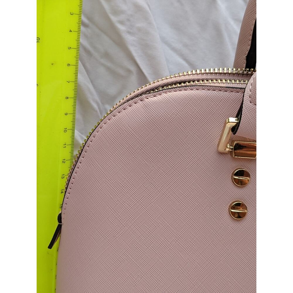 Aldo Light Pink Structured Tote with Fluffy Pom - Picture 2 of 6